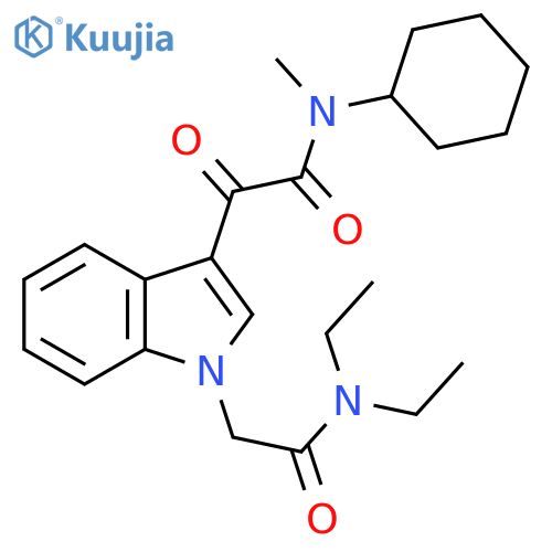 2-(3-{cyclohexyl(methyl)carbamoylcarbonyl}-1H-indol-1-yl)-N,N-diethylacetamide structure