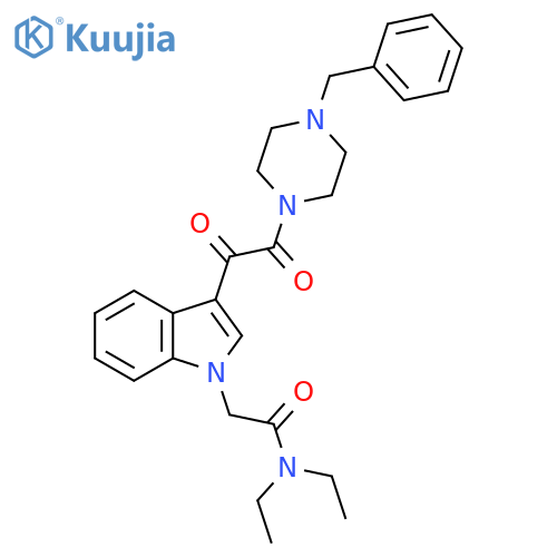 2-{3-2-(4-benzylpiperazin-1-yl)-2-oxoacetyl-1H-indol-1-yl}-N,N-diethylacetamide structure