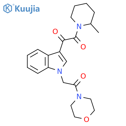 1-(2-methylpiperidin-1-yl)-2-{1-2-(morpholin-4-yl)-2-oxoethyl-1H-indol-3-yl}ethane-1,2-dione structure