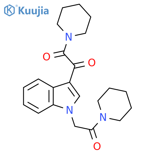 1-{1-2-oxo-2-(piperidin-1-yl)ethyl-1H-indol-3-yl}-2-(piperidin-1-yl)ethane-1,2-dione structure