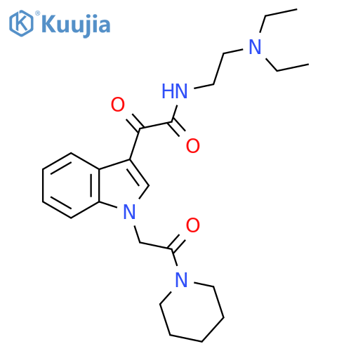 N-2-(diethylamino)ethyl-2-oxo-2-{1-2-oxo-2-(piperidin-1-yl)ethyl-1H-indol-3-yl}acetamide structure