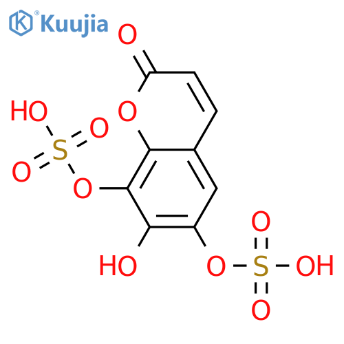 2H-1-Benzopyran-2-one, 7-hydroxy-6,8-bis(sulfooxy)- structure
