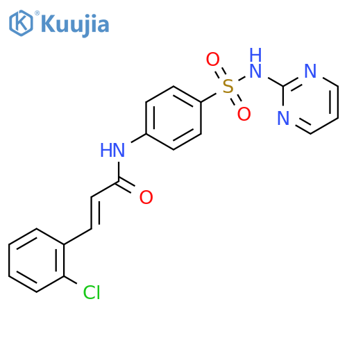 2-Propenamide,3-(2-chlorophenyl)-N-[4-[(2-pyrimidinylamino)sulfonyl]phenyl]-, (2E)- structure