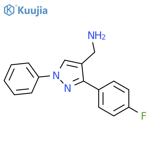 3-(4-Fluorophenyl)-1-phenyl-1H-pyrazol-4-ylmethanamine structure
