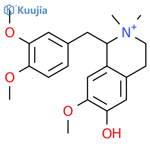1-(3,4-dimethoxybenzyl)-6-hydroxy-7-methoxy-2,2-dimethyl-1,2,3,4-tetrahydroisoquinolinium structure