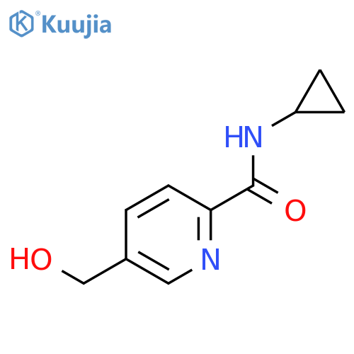2-Pyridinecarboxamide, N-cyclopropyl-5-(hydroxymethyl)- structure