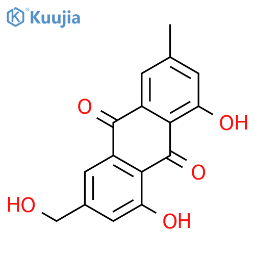 9,10-Anthracenedione, 1,8-dihydroxy-3-(hydroxymethyl)-6-methyl- structure