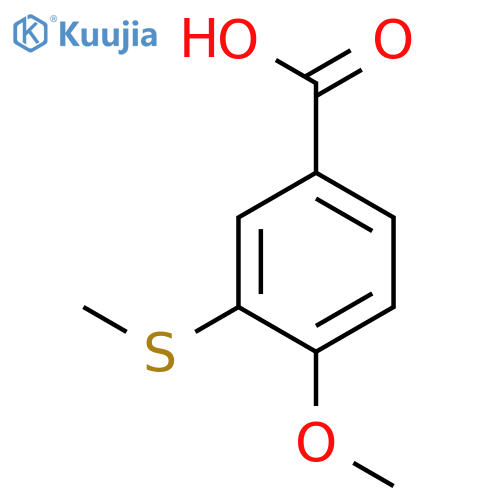 Benzoic acid, 4-methoxy-3-(methylthio)- structure