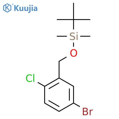 Silane, [(5-bromo-2-chlorophenyl)methoxy](1,1-dimethylethyl)dimethyl- structure