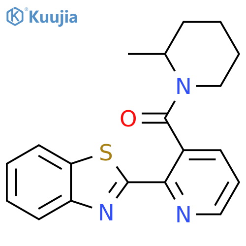 2-3-(2-methylpiperidine-1-carbonyl)pyridin-2-yl-1,3-benzothiazole structure