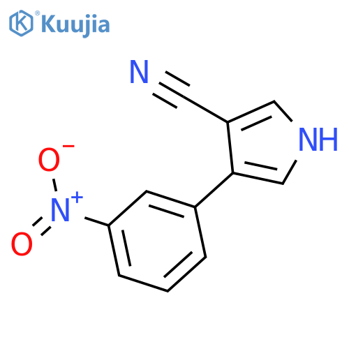 1H-Pyrrole-3-carbonitrile, 4-(3-nitrophenyl)- structure