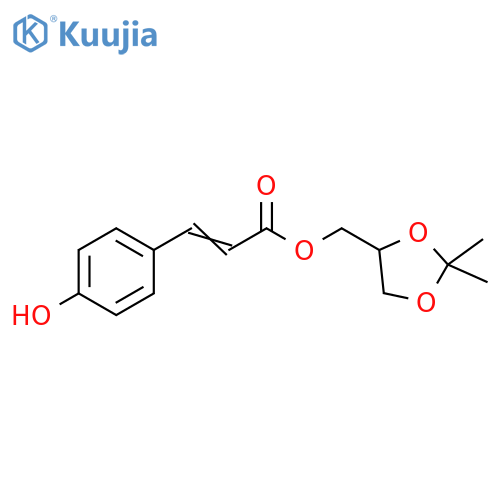 2-Propenoic acid, 3-(4-hydroxyphenyl)-,(2,2-dimethyl-1,3-dioxolan-4-yl)methyl ester structure