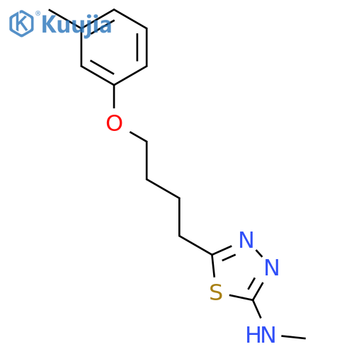 1,3,4-Thiadiazol-2-amine, N-methyl-5-[4-(3-methylphenoxy)butyl]- structure