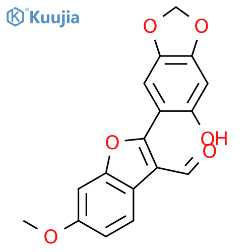 3-Benzofurancarboxaldehyde,2-(6-hydroxy-1,3-benzodioxol-5-yl)-6-methoxy- structure