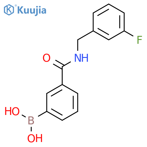 Boronic acid, b-[3-[[[(3-fluorophenyl)methyl]amino]carbonyl]phenyl]- structure