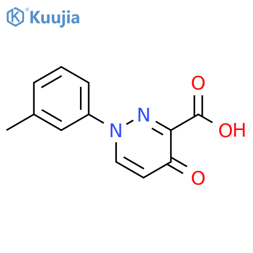 4-Oxo-1-m-tolyl-1,4-dihydro-pyridazine-3-carboxylic acid structure