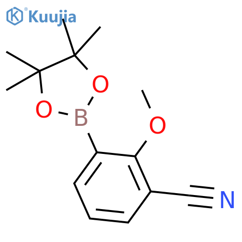Benzonitrile, 2-methoxy-3-(4,4,5,5-tetramethyl-1,3,2-dioxaborolan-2-yl)- structure