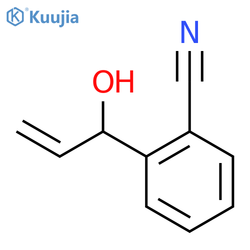 Benzonitrile, 2-(1-hydroxy-2-propenyl)- structure