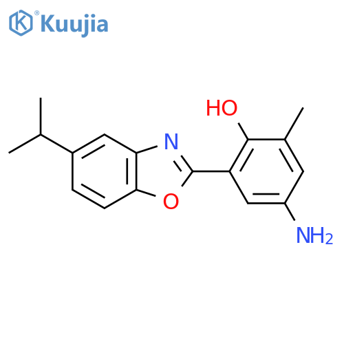 4-Amino-2-methyl-6-[5-(propan-2-yl)-1,3-benzoxazol-2-yl]phenol structure