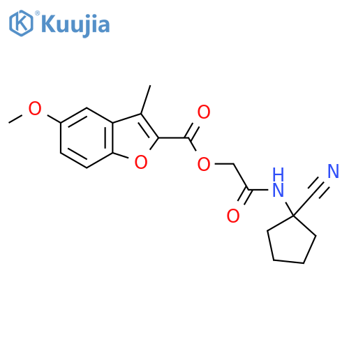 [2-[(1-Cyanocyclopentyl)amino]-2-oxoethyl] 5-methoxy-3-methyl-1-benzofuran-2-carboxylate structure