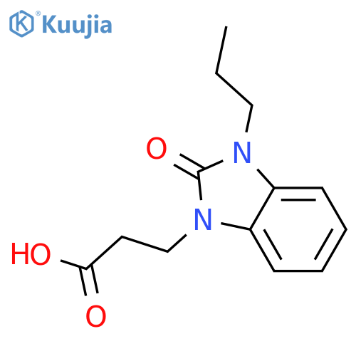 3-(2-Oxo-3-propyl-2,3-dihydro-1H-1,3-benzodiazol-1-yl)propanoic Acid structure