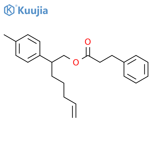 Benzenepropanoic acid, 2-(4-methylphenyl)-6-heptenyl ester structure