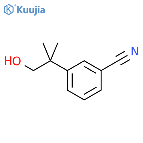 3-(1-hydroxy-2-methylpropan-2-yl)benzonitrile structure