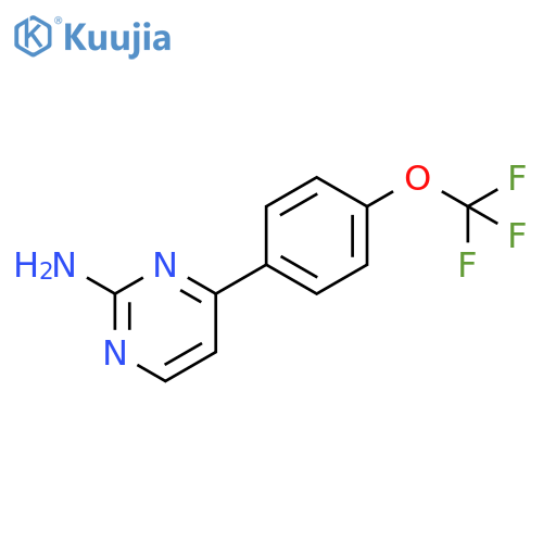 4-[4-(Trifluoromethoxy)phenyl]pyrimidin-2-amine structure