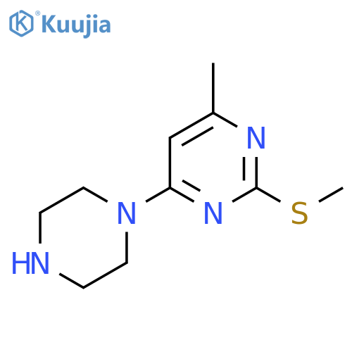 4-methyl-2-(methylsulfanyl)-6-(piperazin-1-yl)pyrimidine structure