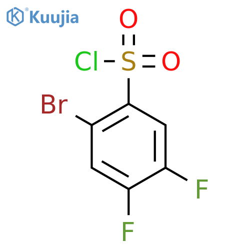 2-bromo-4,5-difluorobenzene-1-sulfonyl chloride structure
