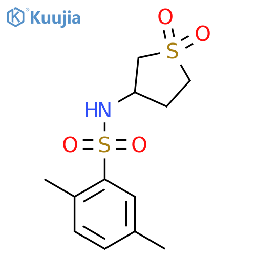 N-(1,1-dioxo-1lambda6-thiolan-3-yl)-2,5-dimethylbenzene-1-sulfonamide structure