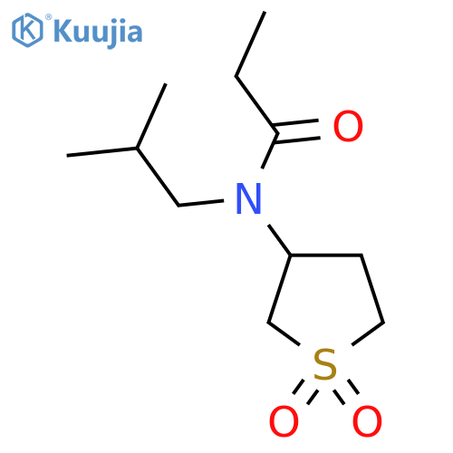 N-(1,1-dioxo-1lambda6-thiolan-3-yl)-N-(2-methylpropyl)propanamide structure