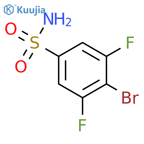 4-bromo-3,5-difluorobenzene-1-sulfonamide structure