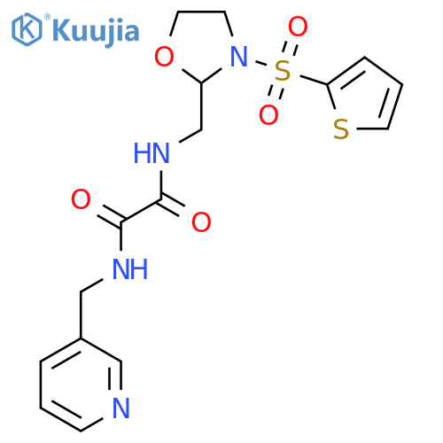 N'-(pyridin-3-yl)methyl-N-{3-(thiophene-2-sulfonyl)-1,3-oxazolidin-2-ylmethyl}ethanediamide structure