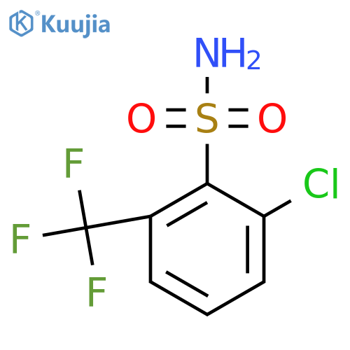 2-Chloro-6-(trifluoromethyl)benzene-1-sulfonamide structure
