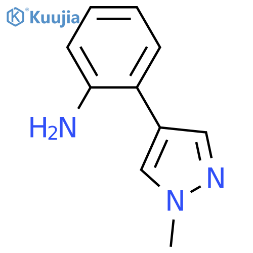 Benzenamine, 2-(1-methyl-1H-pyrazol-4-yl)- structure