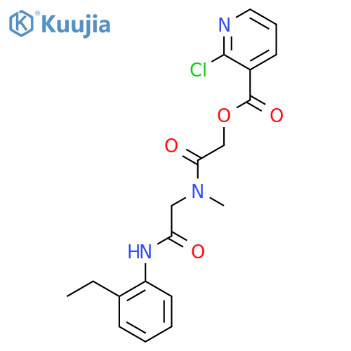 ({[(2-Ethylphenyl)carbamoyl]methyl}(methyl)carbamoyl)methyl 2-chloropyridine-3-carboxylate structure