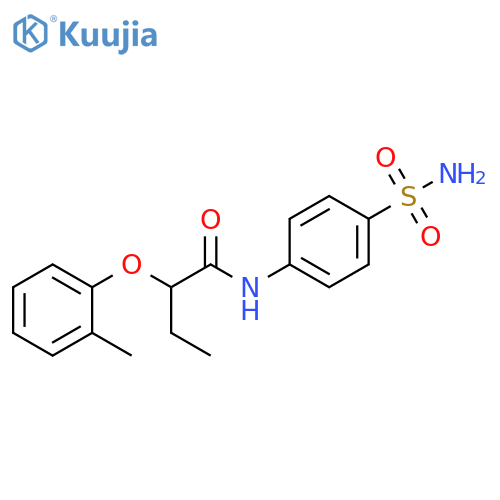 2-(2-methylphenoxy)-N-(4-sulfamoylphenyl)butanamide structure