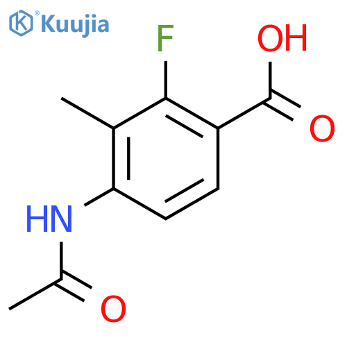 4-acetamido-2-fluoro-3-methylbenzoic acid structure