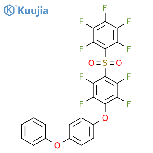 Benzene,1,2,4,5-tetrafluoro-3-[(pentafluorophenyl)sulfonyl]-6-(4-phenoxyphenoxy)- structure