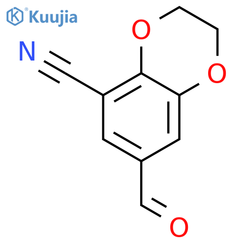 7-formyl-2,3-dihydro-1,4-benzodioxine-5-carbonitrile structure