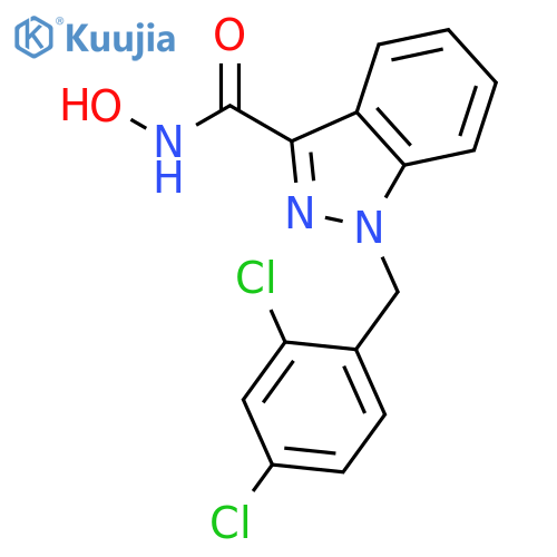 1H-Indazole-3-carboxamide, 1-[(2,4-dichlorophenyl)methyl]-N-hydroxy- structure