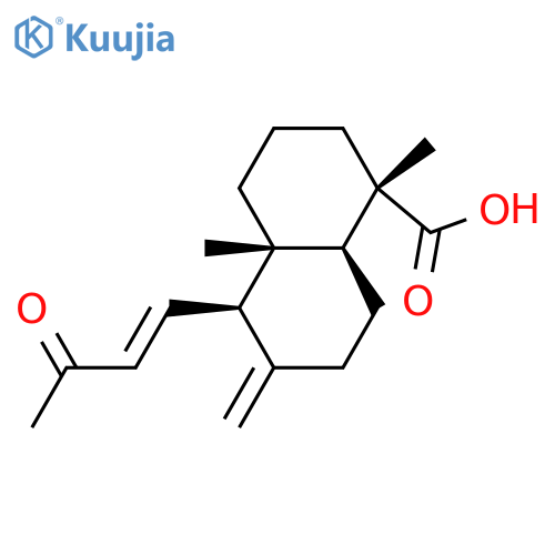 1-Naphthalenecarboxylic acid,decahydro-1,4a-dimethyl-6-methylene-5-[(1E)-3-oxo-1-butenyl]-,(1S,4aR,5R,8aS)- structure