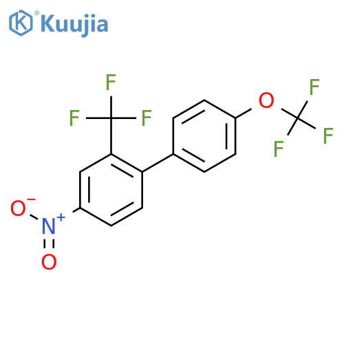 1,1'-BIPHENYL, 4-NITRO-4'-(TRIFLUOROMETHOXY)-2-(TRIFLUOROMETHYL)- structure