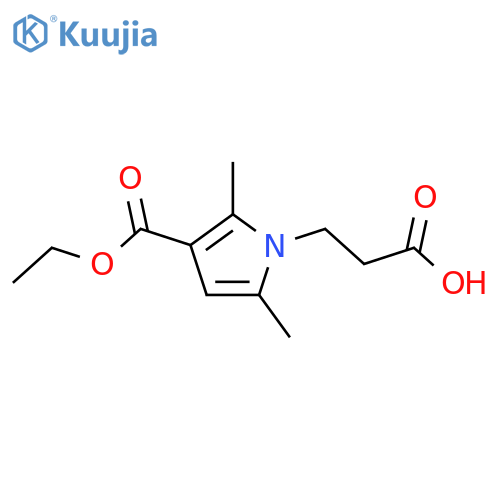 3-3-(Ethoxycarbonyl)-2,5-dimethyl-1H-pyrrol-1-ylpropanoic acid structure