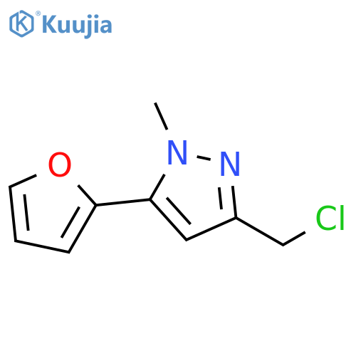 3-(chloromethyl)-5-(2-furyl)-1-methyl-1H-pyrazole structure