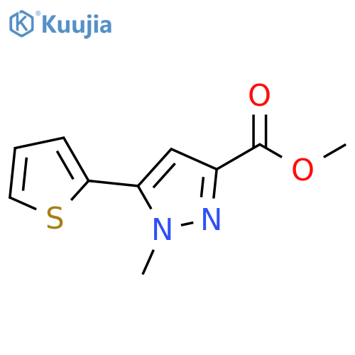 methyl 1-methyl-5-(thiophen-2-yl)-1H-pyrazole-3-carboxylate structure