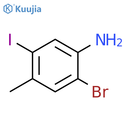 2-Bromo-5-iodo-4-methyl-phenylamine structure