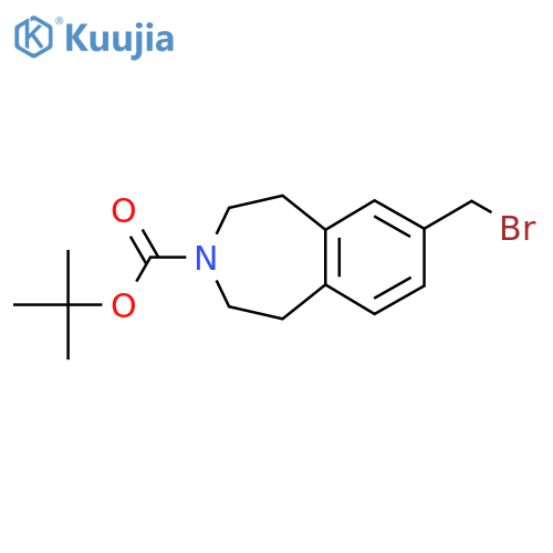 tert-butyl 7-(bromomethyl)-2,3,4,5-tetrahydro-1H-3-benzazepine-3-carboxylate structure