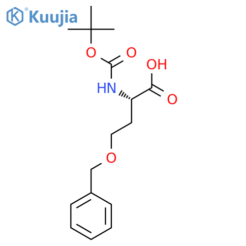 4-(benzyloxy)-2-{(tert-butoxy)carbonylamino}butanoic acid structure